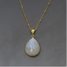 Gold Moonstone Necklace
