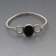 NE FROM Onyx Silver Bangle
