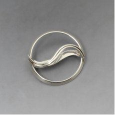 Ola Gorie  Silver Scarf Brooch