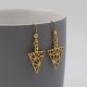 Gold Triangle Art Deco Style Earrings