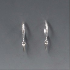 Sterling Silver Hoop Spike Earrings