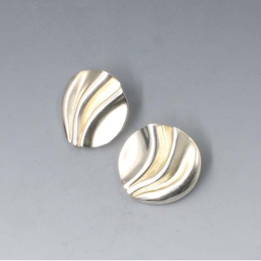 NE FROM Silver Abstract Earrings